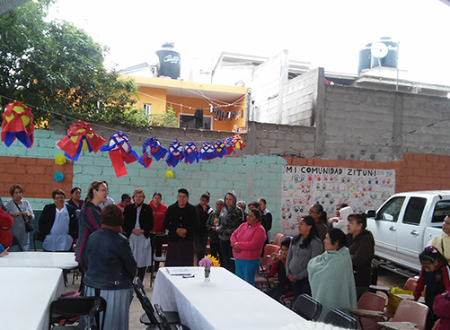 Centro de Santa Clara que atienden a familias de la comunidad Zituní en el Municipio de Cadereyta